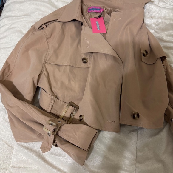 Cropped trench jacket - Picture 2 of 3